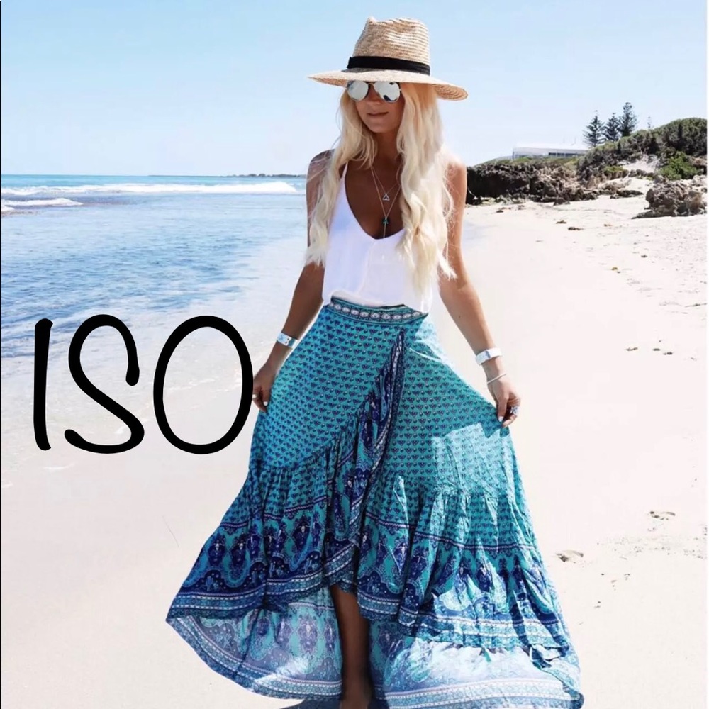 ISO=>Spell and the Gypsy Sunset Road Wrap Skirt